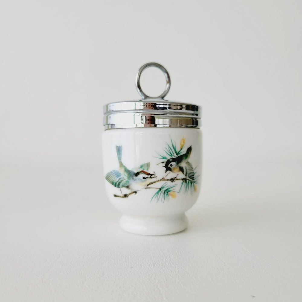Vintage Royal Worcester Egg Coddler Bird Design on Porcelain Made in England